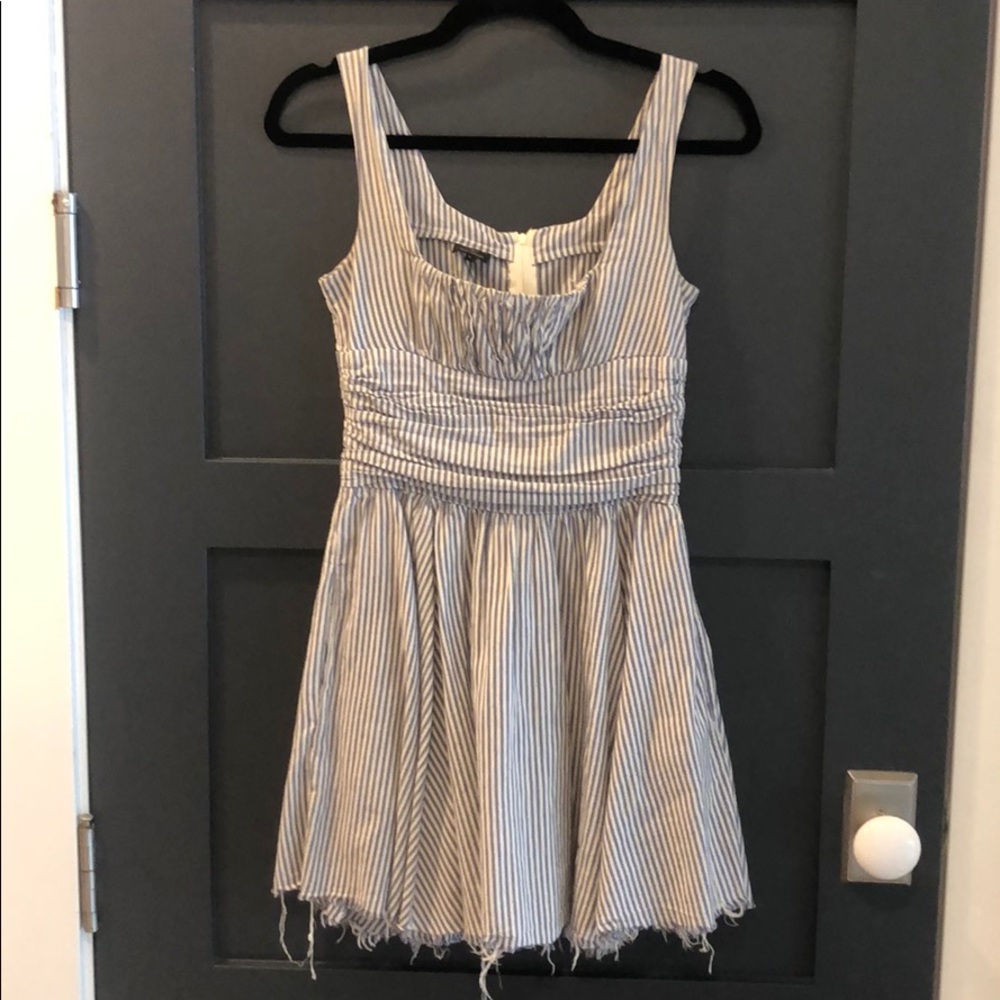 Kate Moss Topshop Blue & White Striped Mini Dress